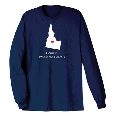 Product image for Home Is Where The Heart Is T-Shirt - Choose Your State
