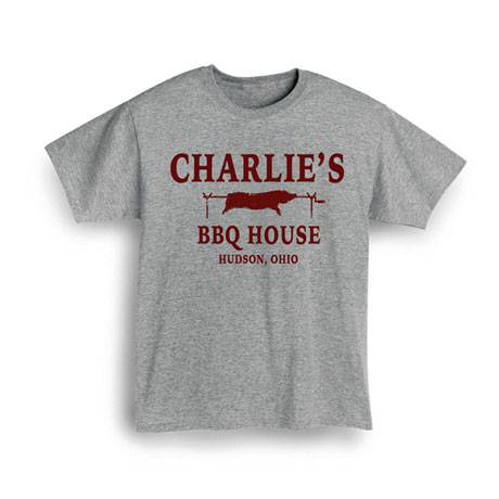 Product image for Personalized 'Your Name' BBQ House T-Shirt or Sweatshirt