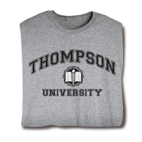 Personalized 'Your Name' University Shirt (Black)