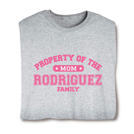 Personalized Property of "Your Name" Mom Athletic T-Shirt