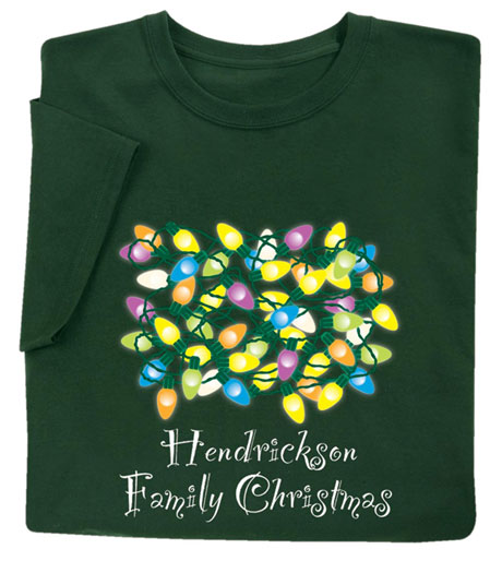 Product image for Personalized 'Your Name' Family Christmas T-Shirt or Sweatshirt