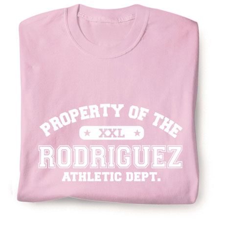 Personalized 'Your Name' Property of XXL Pink Shirt
