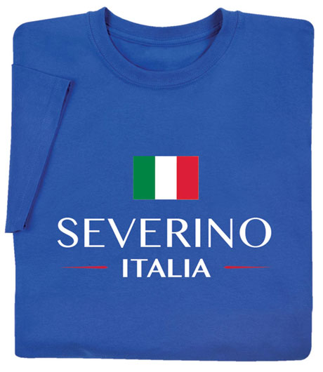 Personalized &#34;Your Name&#34; Italian National Flag Shirt
