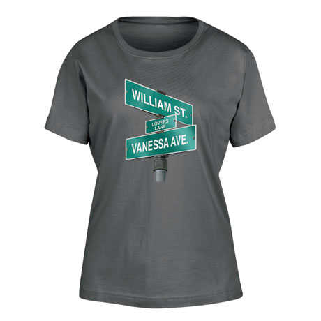 Personalized "Your Name" Lovers Lane T-Shirt or Sweatshirt