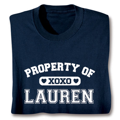 Product image for Personalized Property of 'Your Name' XoXo T-Shirt or Sweatshirt