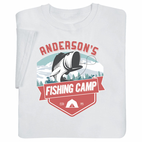 Product image for Personalized 'Your Name' Fishing Camp T-Shirt or Sweatshirt