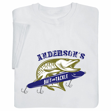 Product image for Personalized 'Your Name' Bait and Tackle T-Shirt or Sweatshirt