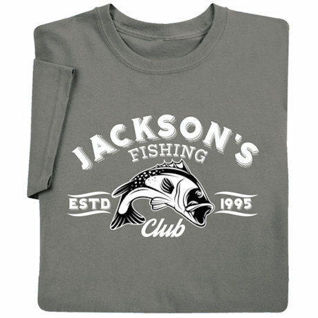 Personalized 'Your Name' Fishing Club T-Shirt