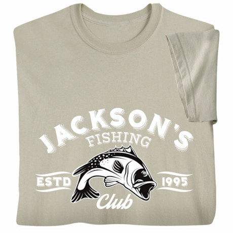 Product image for Personalized 'Your Name' Fishing Club T-Shirt or Sweatshirt