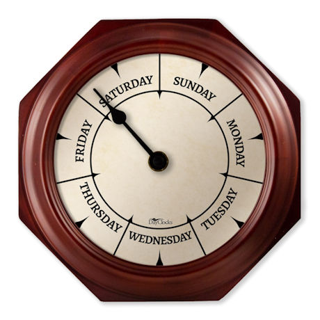 Product image for Keep Track Of Days, Not Time Clock - Mahogany