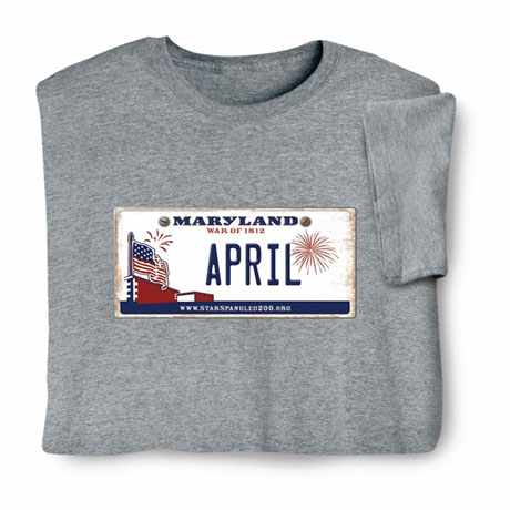 Personalized State License Plate T-Shirt or Sweatshirt - Maryland