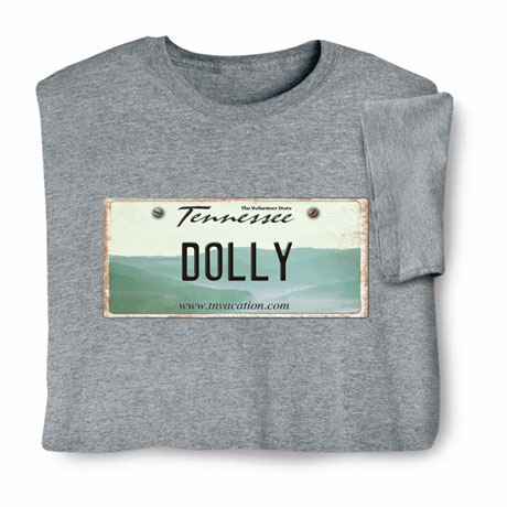 Personalized State License Plate Shirts - Tennessee