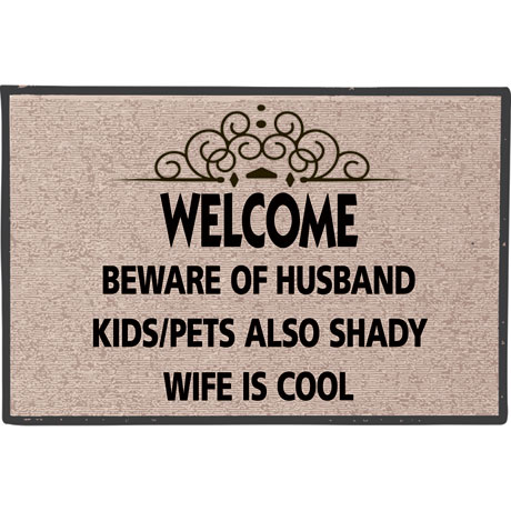 Product image for Beware of Husband Doormat