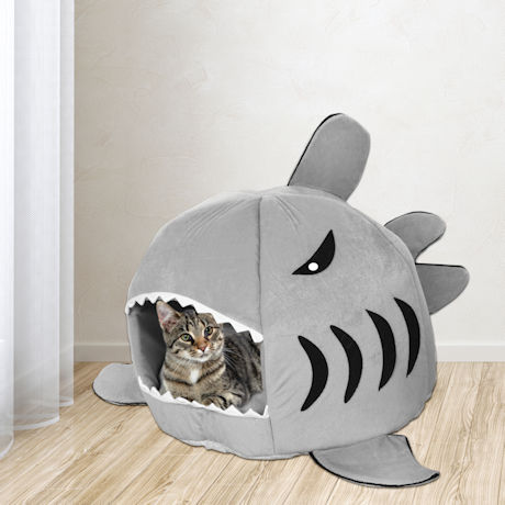 Shark Shaped Cat Bed