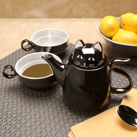 Product image for Ceramic Black Cat Teapot
