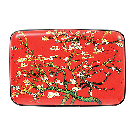 Product image for Fine Art Identity Protection RFID Wallet - van Gogh Red Branches