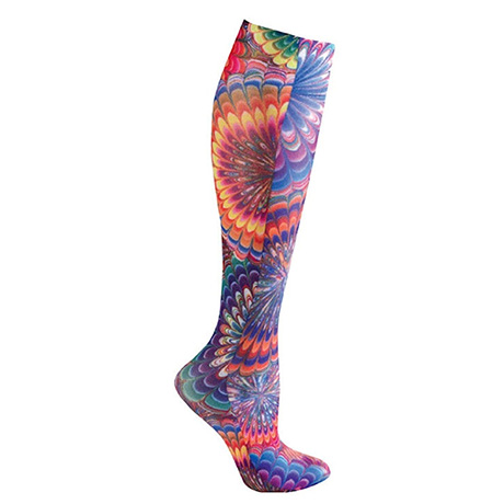 Product image for Celeste Stein® Women's Printed Closed Toe Mild Compression Knee High stocking - Tie Dye