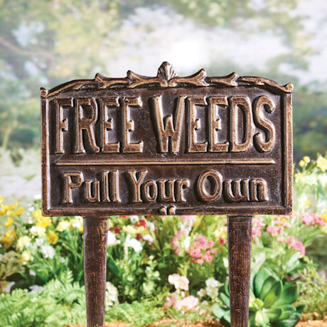 Free Weeds Yard Sign