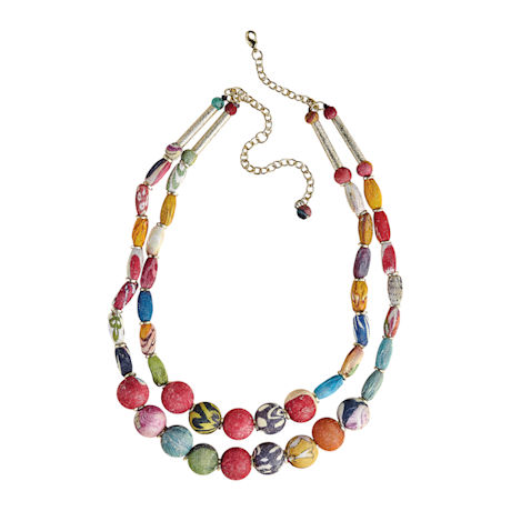 Kantha Bead Necklace 