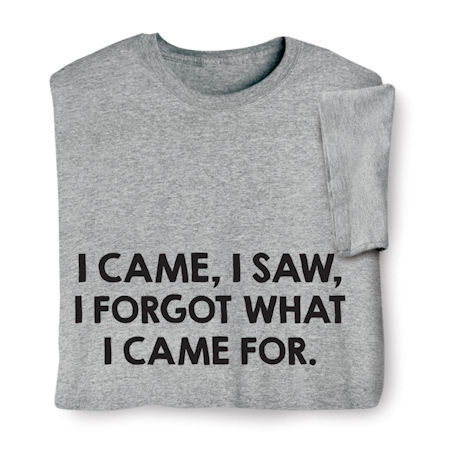 I Came, I Saw, I Forgot What I Came For T-Shirt or Sweatshirt