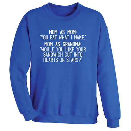 Mom as Mom, Mom as Grandma Shirts