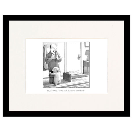 Product image for I Always Come Back Personalized New Yorker Cartoonist Cartoon - Matted