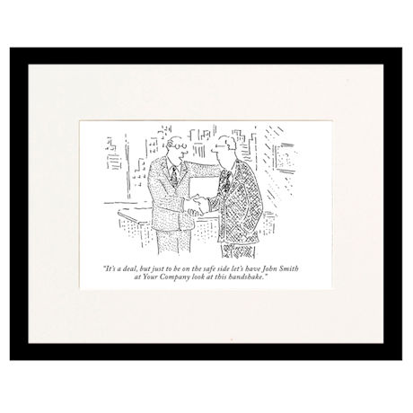 Product image for It's a Deal Personalized New Yorker Cartoonist Cartoon - Matted