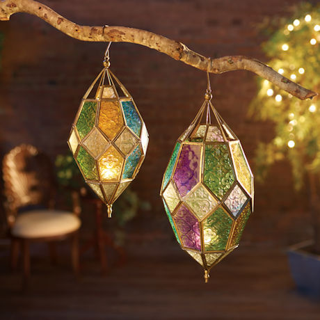 Jewel Tones Moroccan Hanging Lantern 