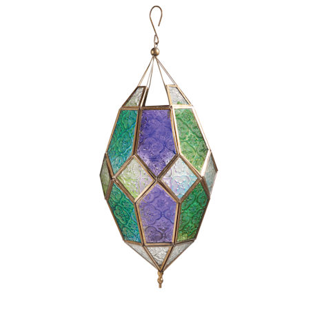 Product image for Jewel Tones Moroccan Hanging Lantern 