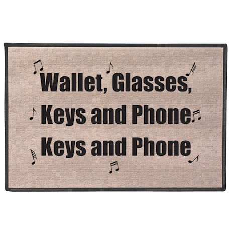 Wallet, Glasses, Keys and Phone Doormat