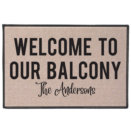 Personalized Welcome to My Balcony Doormat