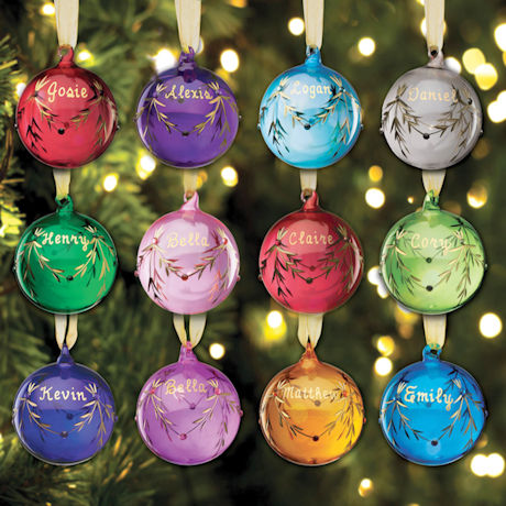 Product image for Personalized Birthstone Glass Ornament 