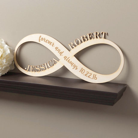 Personalized Wood Infinity Symbol