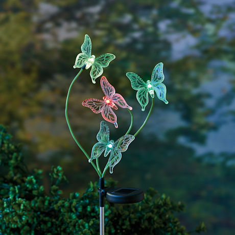 Color-Changing Solar Butterfly Garden Stake