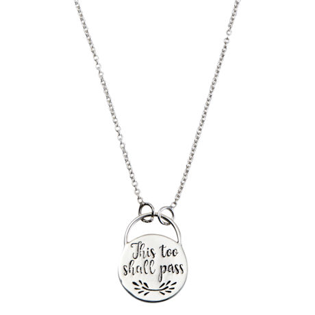 Exclusive Sterling Silver This Too Shall Pass Necklace