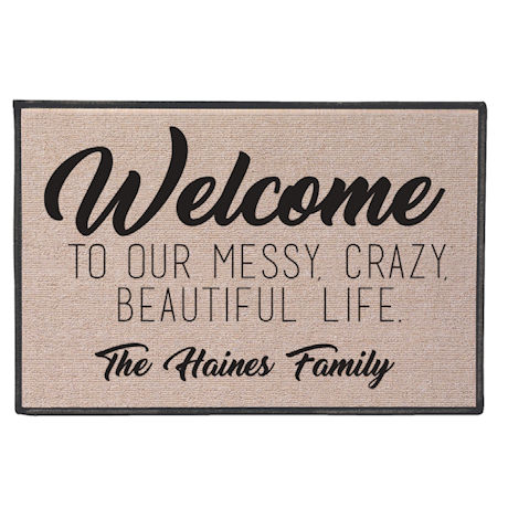 Personalized Welcome to Our Life Doormat