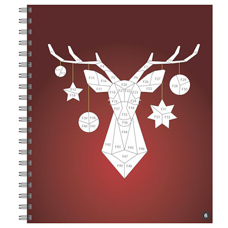 Christmas Sticker by Number and Coloring Book Set