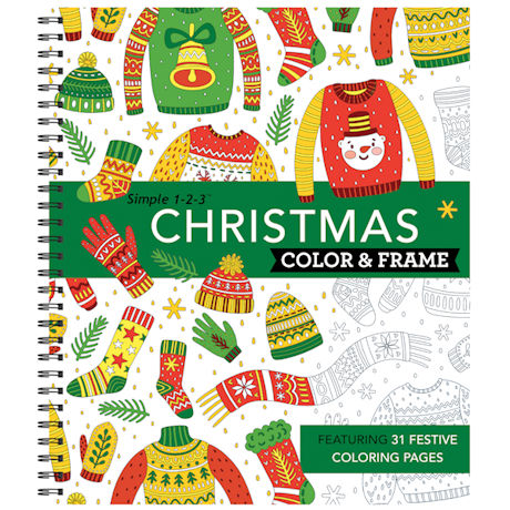 Christmas Sticker by Number and Coloring Book Set