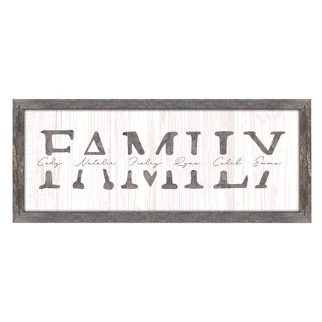 Product image for Personalized Family Wall Art - Framed Canvas