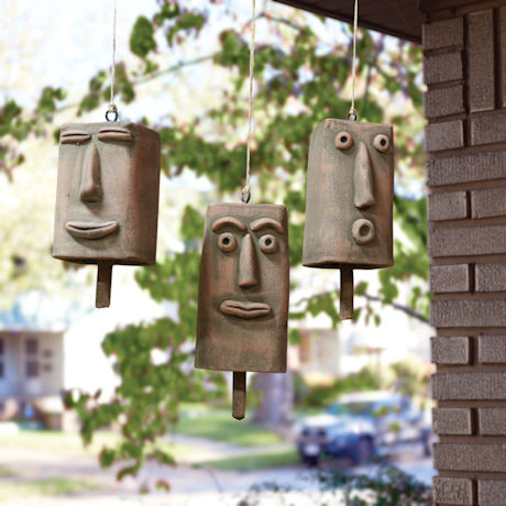 Clay Face Hanging Bells Set