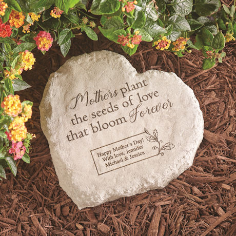 Personalized Mothers Plant the Seeds Garden Stone