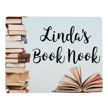 Product image for Personalized Book Nook Metal Wall Sign