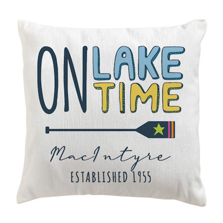 Product image for Personalized On Lake Time Pillow