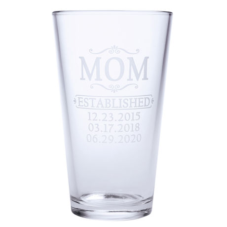 Personalized Mom and Dad Pint Glass