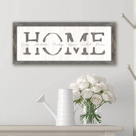 Personalized Home Wall Art - Framed Canvas
