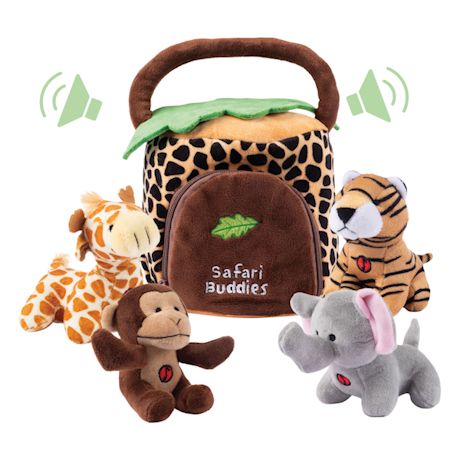 Plush Talking Toy Set - Safari Buddies
