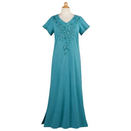 Product image for Tonal Embroidered Maxi Dress