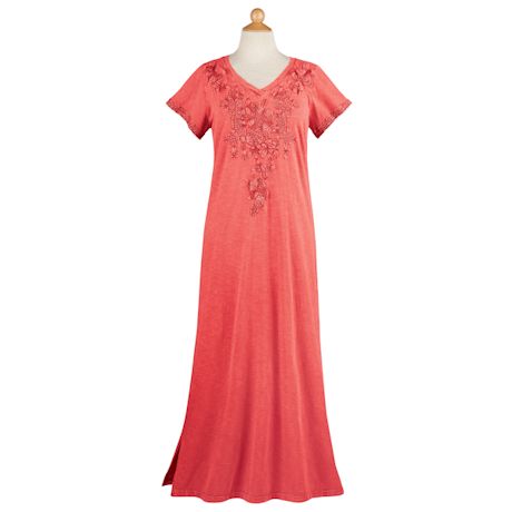 Product image for Tonal Embroidered Maxi Dress