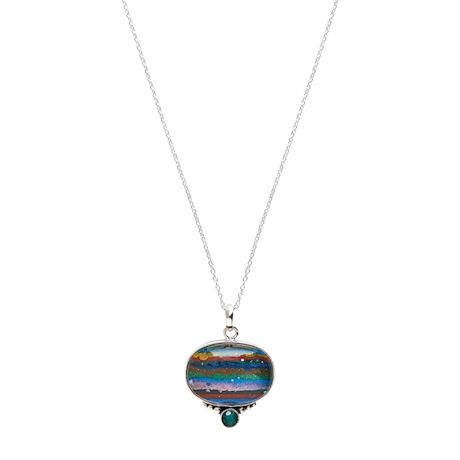 Rainbow Calsilica Necklace
