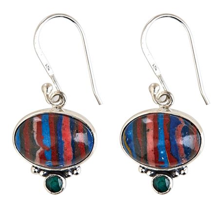 Rainbow Calsilica Earrings